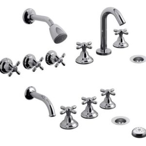 Combo Griferia De Baño Completa Fv Newport 900.03/b2