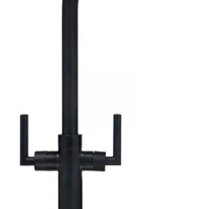 Griferia Cocina Bicom. Alta Negra A.inox. Boston Mozart