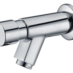 Grifería De Baño Pared Temporizada Linea Tecno Peirano Cromo