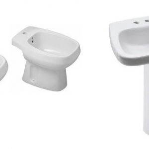 Combo Inodoro + Bidet + Columna + Lavatorio Roca Monaco