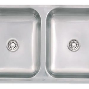 Bacha Doble Cocina Acero Inox Mi Pileta 106ec 71x37x15 Abajo