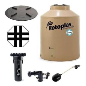 Tanque Rotoplas 600lts + Base + Filtro Y Flotante