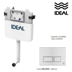 Deposito Ideal Suma 2 Doble Descarga + Tapa Melodia Blanca