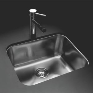 Bacha De Cocina/lavadero Simple Johnson Acero G 50 Plateado