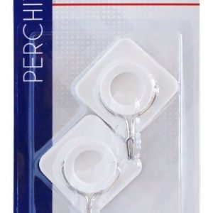 Percha Rombo Autoadhesivas X2 Blancas Metal-plast Daccord