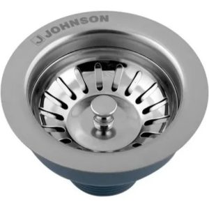 Sopapa Cestillo Johnson Socesu Acero Inox Redonda Cromo Bacha Cocina Plateado Pileta Desagote