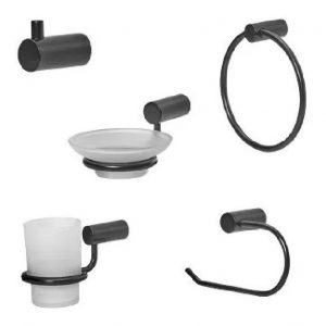 Accesorio P/baño 5 Piezas Black Velvet Peirano Negro L 10000