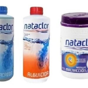 Combo Clarificador + Alguicida + Multiaccion 1kg Nataclor
