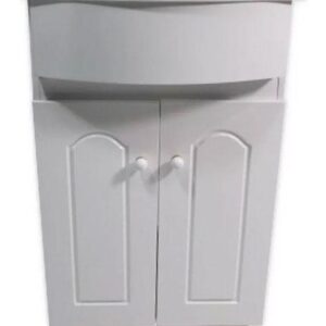 Vanitory De Madera 50 Cm Laqueado Blanco C/patas