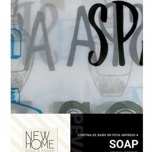 Cortina De Baño En Peva Impreso Soap Daccord