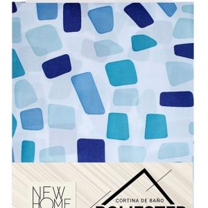 Cortina De Baño Poliester Cubos Daccord