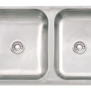 Bacha Doble Cocina Acero Inox Mi Pileta 105ec 64x37x15 Abajo