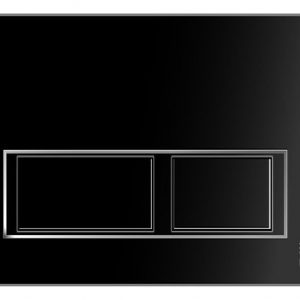 Tecla P/deposito Dual Melodía Negro Mate Ideal 80140