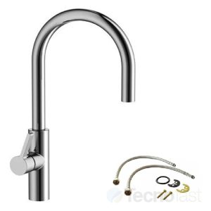 Grifería Cocina Mesada Monocomando Piazza - 10314 - Canilla Kitchen Pro Pico Alto Cromo