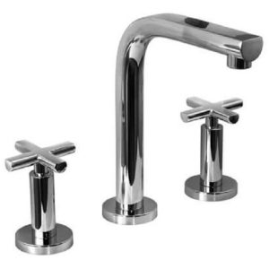 Grifería De Baño Hidromet Doble Comando Para Lavatorio 84101 Color Plateado Brillante