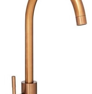 Grifería Monocomando Cocina Pico Bar Dorada Praga Mozart