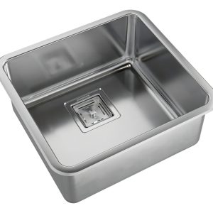 Bacha De Cocina Simple Johnson Acero Quadra Q 37 Plateado