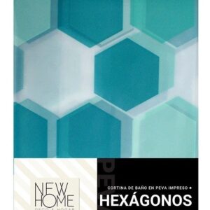 Cortina De Baño En Peva Hexagonos Pvc Daccord