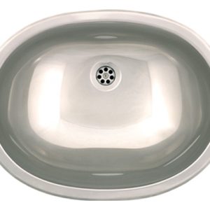 Bacha Baño Oval Mi Pileta 451 Ac Inox 40x29 X15 Bajo Mesada