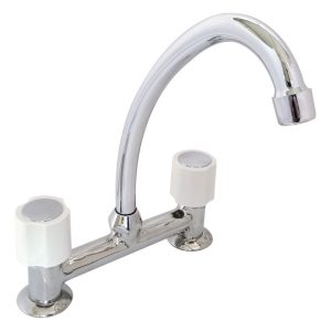 Grifería De Cocina Sobremesada Blanca -aqualaf -aq4000 33001