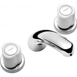 Grifería De Bacha Peirano Lorca 60-010 Blanca Y Cromado