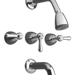 Griferia Ducha C/transf. Margot Lever Cromo - Oro Fv