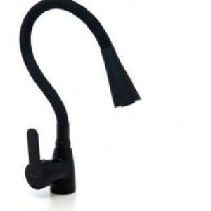 Griferia Monc. Cocina Pico Flex. Goma Negra Seul Mozart