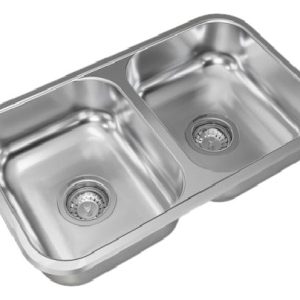 Bacha Cocina Doble Johnson C28/18 59x34x18 Cm Ac Inox
