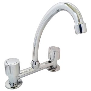 Grifería De Cocina Huilen Sobremesada Aqualaf 12001 Acabado Brillante Color Cromo