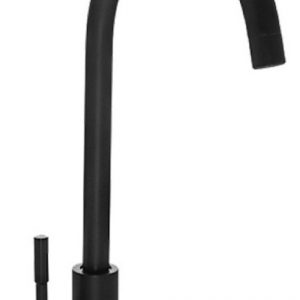 Grifería Monocomando Cocina Pico Bar Negro Praga Mozart