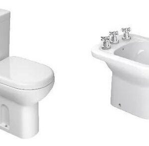 Combo Deca Vogue Plus Inodoro+deposito+asiento+bidet 3a