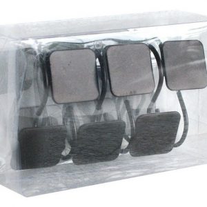 Gancho Para Cortina De Baño Metálico Cuadrado Negro Daccord