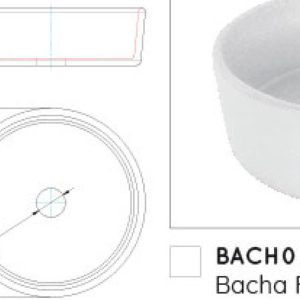 Bacha De Apoyo Franc Blanco 29,7cm- Daccord Acabado Brillante