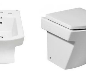 Inodoro Corto + Bidet 3 Aguj Roca Hall Cuadrado